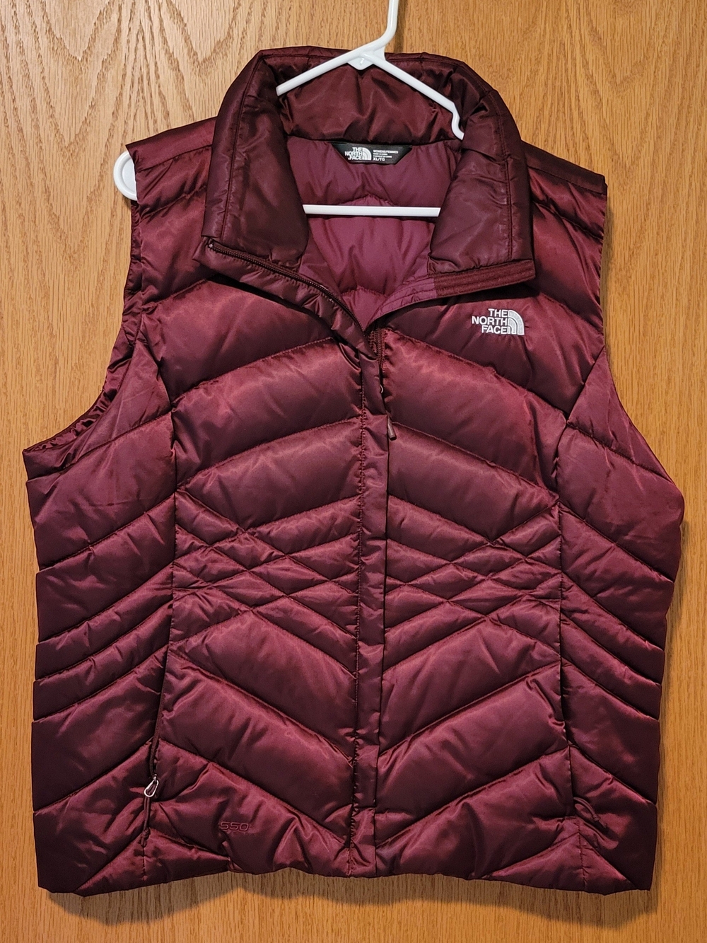 The North Face Women's Burgundy Quilted Down Vest
